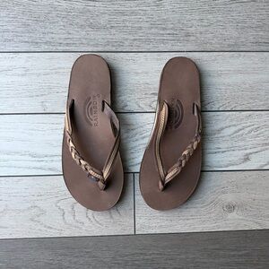 RAINBOW Flirty Braidy Womens Flip Flops NWT